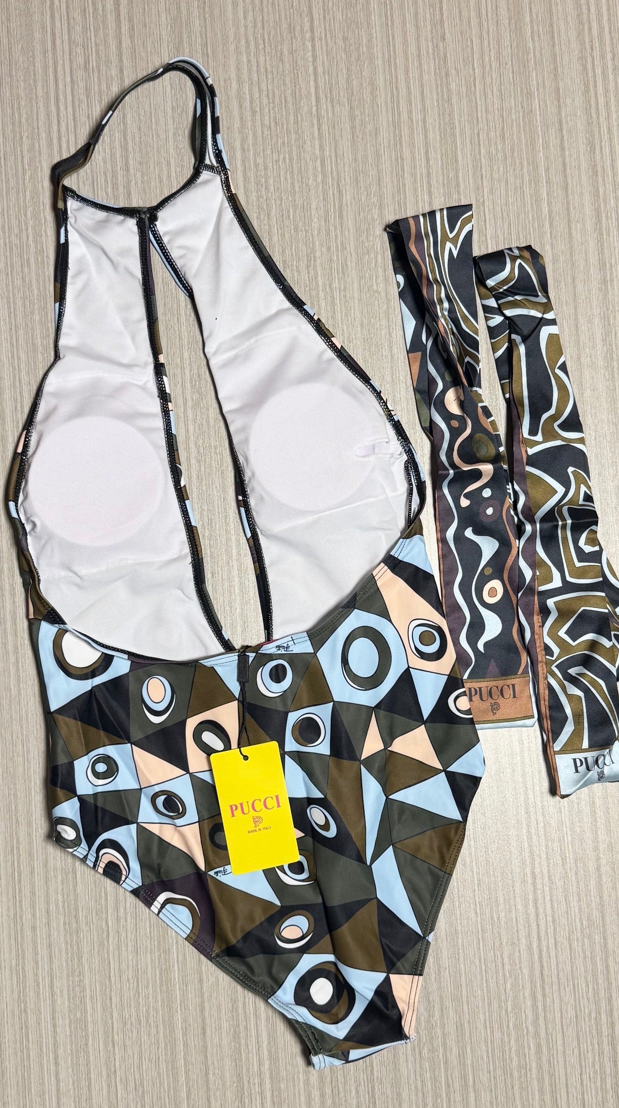 Mirage olive Pucci Swimsuit Set