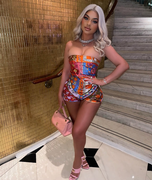 Indie Pucci Shorts Set