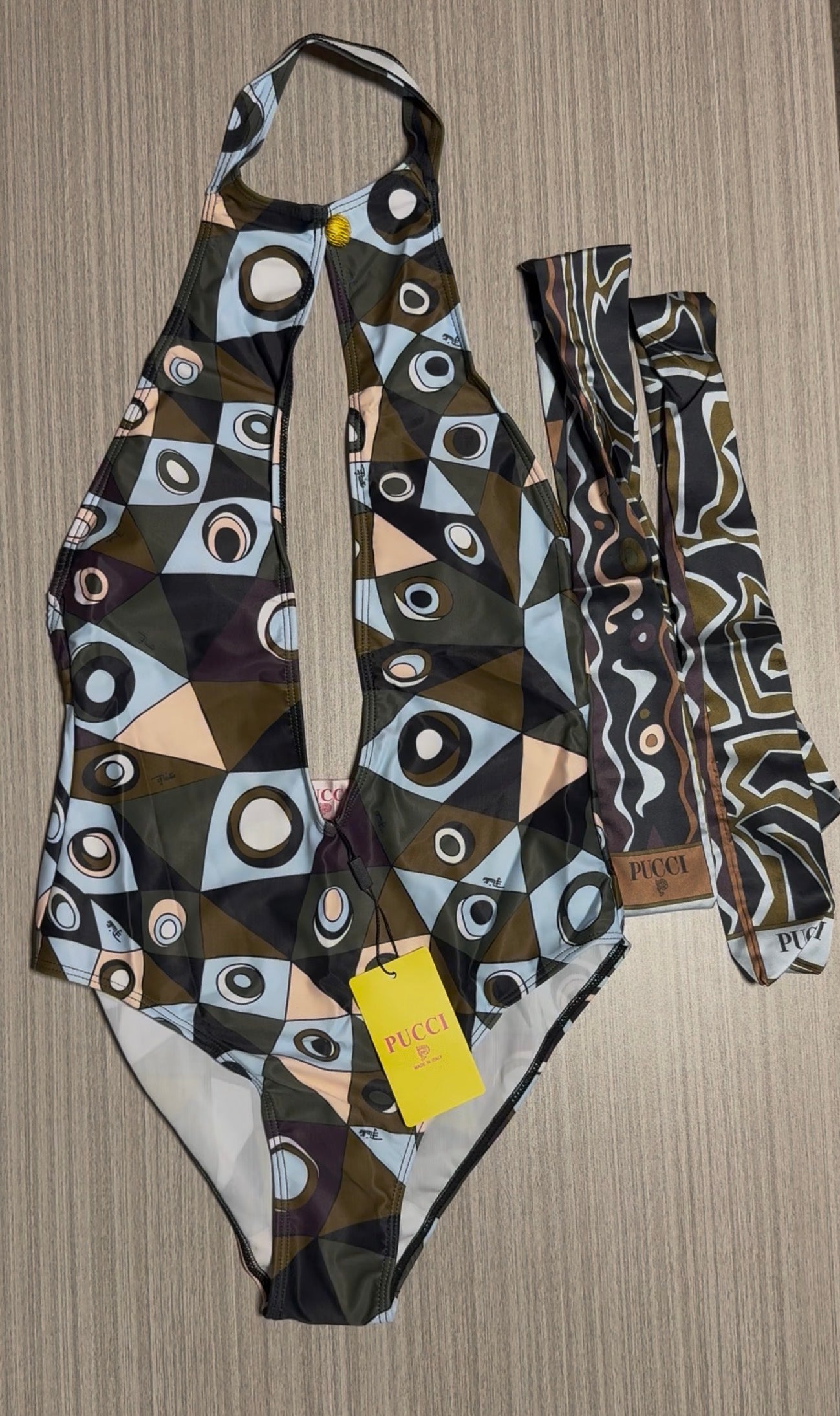 Mirage olive Pucci Swimsuit Set