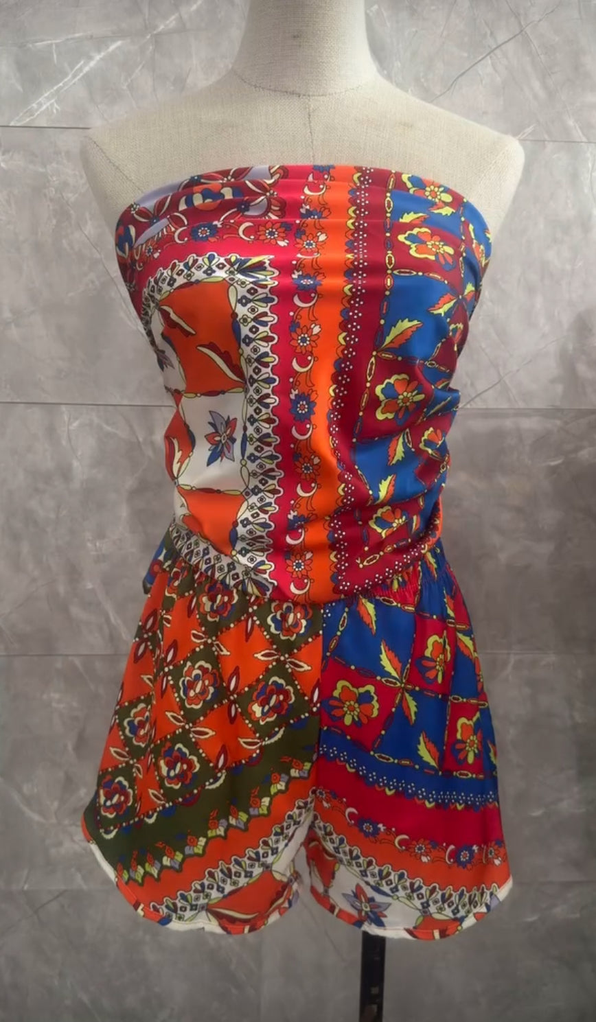 Indie Pucci Shorts Set