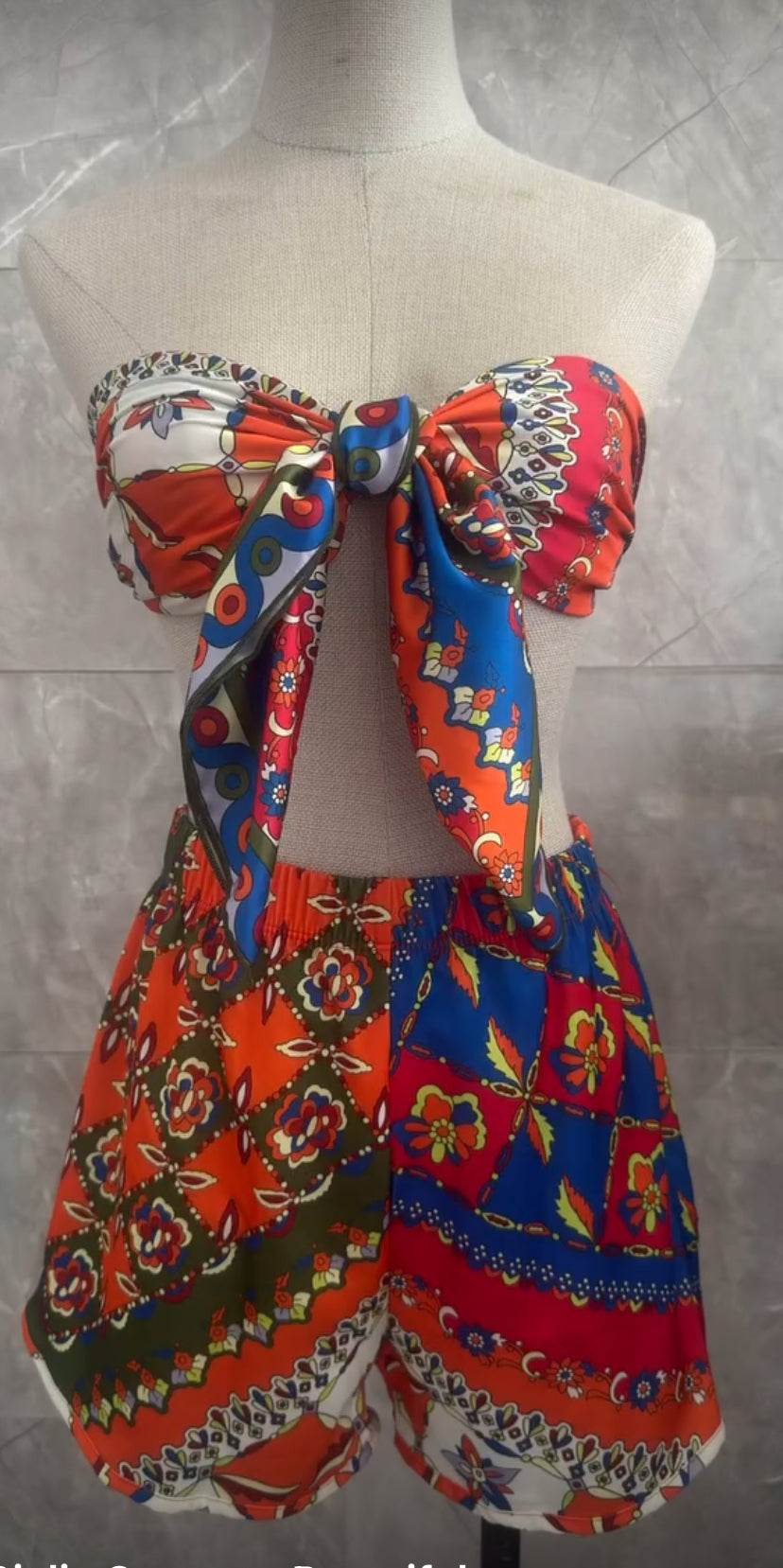 Indie Pucci Shorts Set