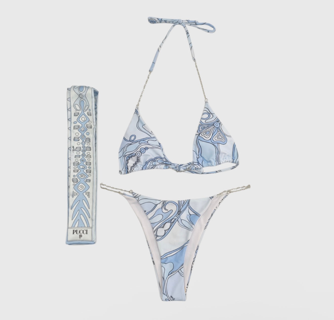 Paros Pearl Chain Bikini Set