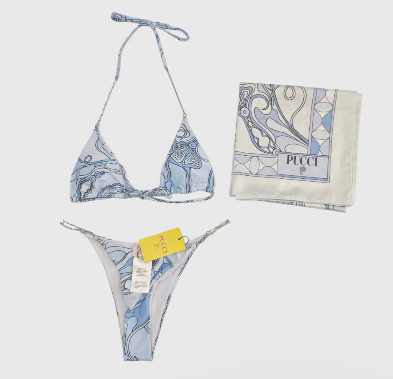Paros Pearl Chain Bikini Set