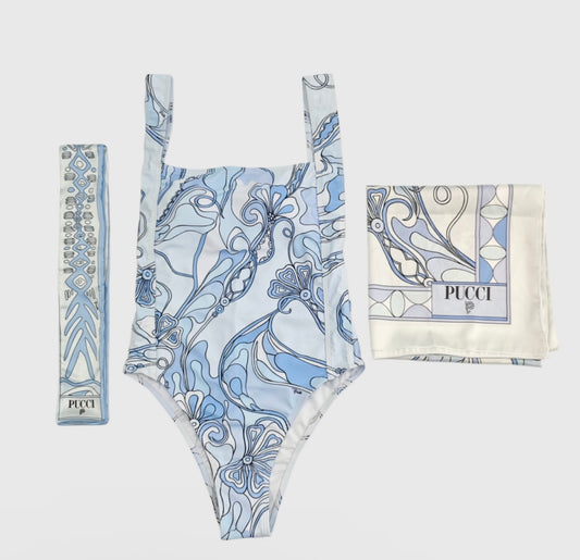 Paros Pearl Pucci swimsuit Set